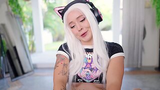 Naughty gamer chick Alice sucks a dick plus moans while riding
