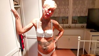 German skinny blond short hair tattoo teen at homemade POV tiro sexual intercourse